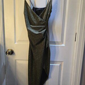 The Vintage Shop Gold Glitter Dress